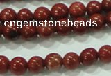 CTG75 15.5 inches 3mm round tiny red brick beads wholesale