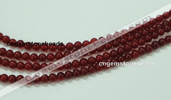 CTG76 15.5 inches 3mm round grade AA tiny red agate beads wholesale