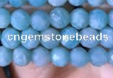 CTG767 15.5 inches 5mm faceted round tiny amazonite gemstone beads