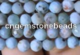 CTG770 15.5 inches 4mm faceted round tiny larimar gemstone beads