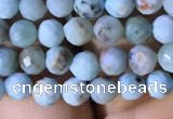 CTG771 15.5 inches 5mm faceted round tiny larimar gemstone beads