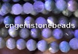 CTG776 15.5 inches 4mm faceted round tiny amazonite beads wholesale