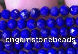 CTG785 15.5 inches 2mm faceted round tiny lapis lazuli gemstone beads