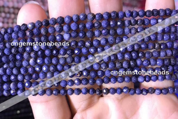 CTG789 15.5 inches 3mm faceted round tiny sapphire gemstone beads