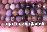 CTG798 15.5 inches 3mm faceted round tiny ruby sapphire beads