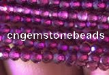 CTG804 15.5 inches 2mm faceted round tiny purple garnet beads