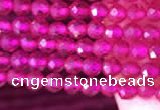 CTG808 15.5 inches 3mm faceted round tiny red corundum beads