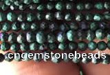 CTG829 15.5 inches 2mm faceted round tiny malachite beads