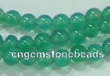 CTG83 15.5 inches 3mm round grade AA tiny green agate beads wholesale