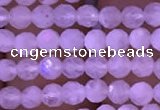 CTG831 15.5 inches 3mm faceted round tiny white moonstone beads