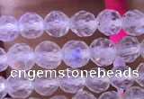 CTG836 15.5 inches 6mm faceted round tiny white moonstone beads