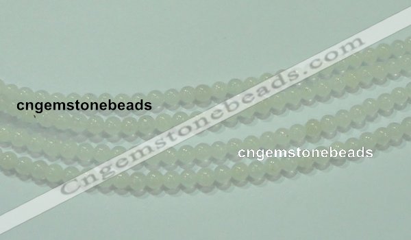 CTG84 15.5 inches 3mm round tiny white jade beads wholesale