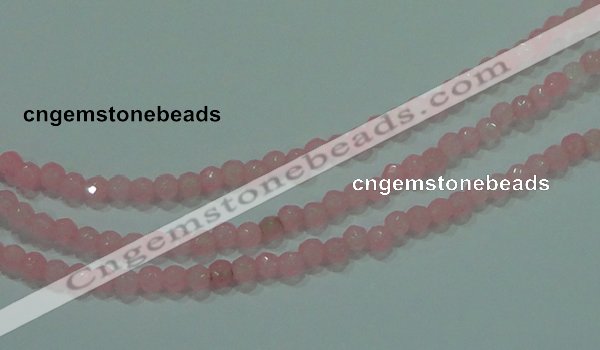 CTG86 15.5 inches 3mm faceted round tiny dyed white jade beads wholesale