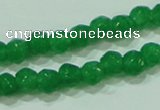 CTG87 15.5 inches 3mm faceted round tiny dyed white jade beads wholesale