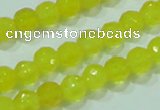 CTG88 15.5 inches 3mm faceted round tiny yellow agate beads wholesale