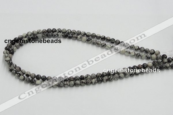 CTJ02 16 inches 6mm round black water jasper beads wholesale