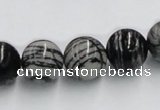 CTJ03 16 inches 14mm round black water jasper beads wholesale