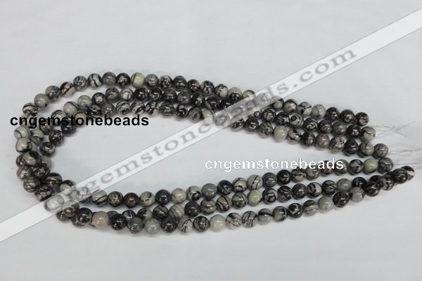 CTJ26 15.5 inches 10mm round black water jasper beads wholesale