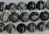 CTJ29 15.5 inches 16mm round black water jasper beads wholesale