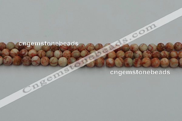 CTJ701 15.5 inches 6mm round red net jasper beads wholesale