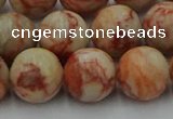 CTJ704 15.5 inches 12mm round red net jasper beads wholesale