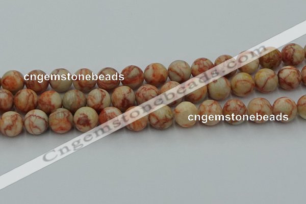 CTJ704 15.5 inches 12mm round red net jasper beads wholesale