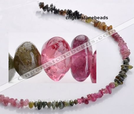 CTO03 15.5 inches 4*7mm freeform natural tourmaline chips beads