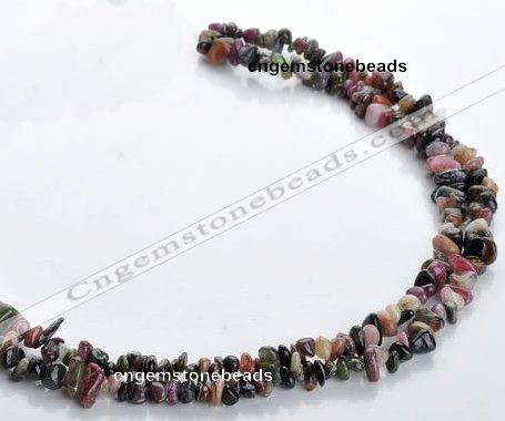 CTO05 36 inches 5*8mm freeform natural tourmaline chips beads