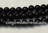 CTO102 15.5 inches 8mm round natural black tourmaline beads