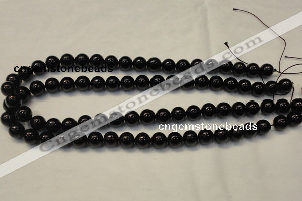 CTO103 15.5 inches 10mm round natural black tourmaline beads