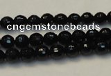 CTO108 15.5 inches 8mm faceted round natural black tourmaline beads