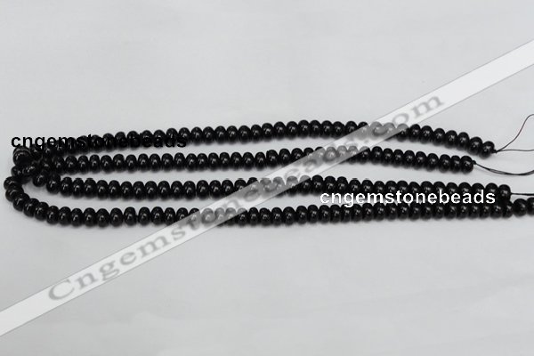 CTO117 15.5 inches 5*8mm rondelle black tourmaline beads