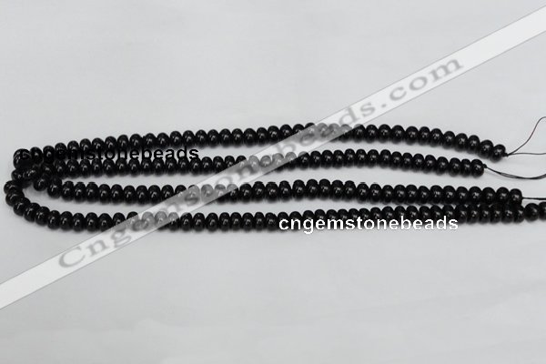 CTO118 15.5 inches 6*10mm rondelle black tourmaline beads