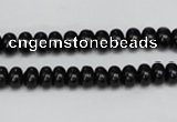 CTO119 15.5 inches 7*11mm rondelle black tourmaline beads