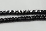 CTO121 15.5 inches 3*6mm rondelle black tourmaline beads