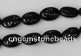 CTO123 15.5 inches 8*12mm oval black tourmaline beads
