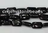 CTO124 15.5 inches 8*12mm rectangle black tourmaline beads