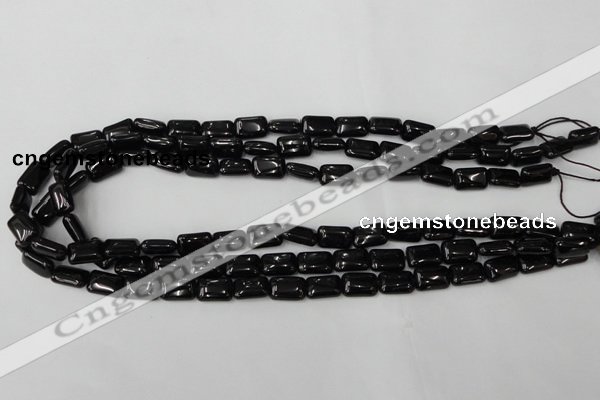 CTO124 15.5 inches 8*12mm rectangle black tourmaline beads