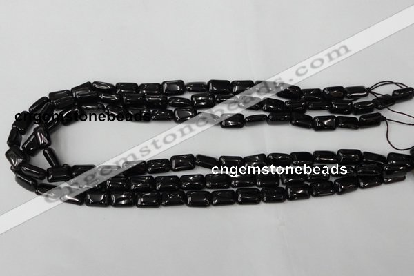 CTO125 15.5 inches 10*14mm rectangle black tourmaline beads