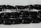 CTO126 15.5 inches 12*16mm rectangle black tourmaline beads