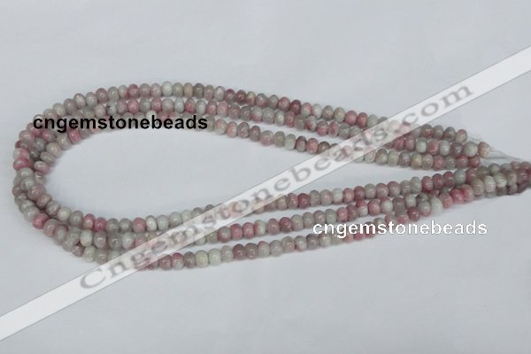 CTO201 15.5 inches 5*10mm rondelle pink tourmaline gemstone beads
