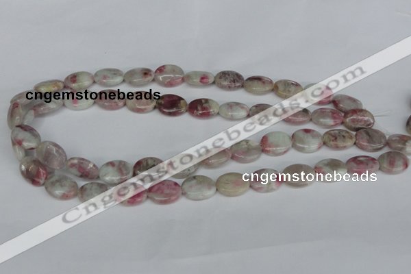 CTO204 15.5 inches 12*16mm oval pink tourmaline gemstone beads