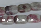 CTO210 15.5 inches 12*16mm rectangle pink tourmaline gemstone beads