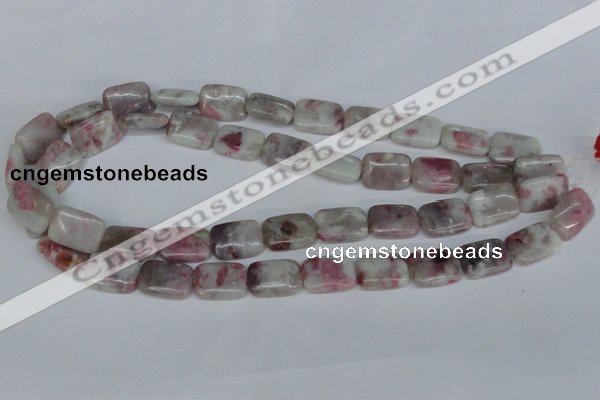 CTO210 15.5 inches 12*16mm rectangle pink tourmaline gemstone beads