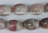 CTO217 15.5 inches 13*18mm rice pink tourmaline gemstone beads