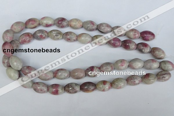 CTO217 15.5 inches 13*18mm rice pink tourmaline gemstone beads