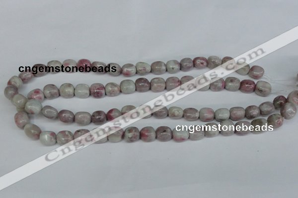 CTO220 15.5 inches 9*11mm nugget pink tourmaline gemstone beads