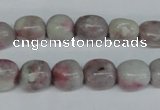 CTO221 15.5 inches 12*14mm nugget pink tourmaline gemstone beads