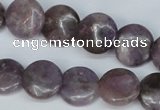 CTO222 15.5 inches 10mm flat round tourmaline gemstone beads