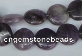 CTO223 15.5 inches 15mm flat round tourmaline gemstone beads